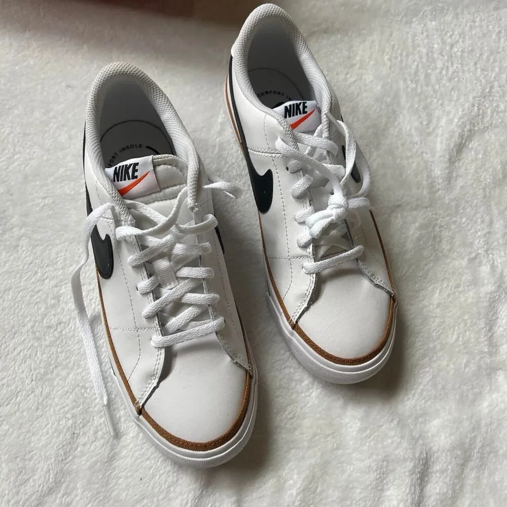 Nike Court Legacy White Black Desert Ochre Women’s 8 Brand New 6.5 youth